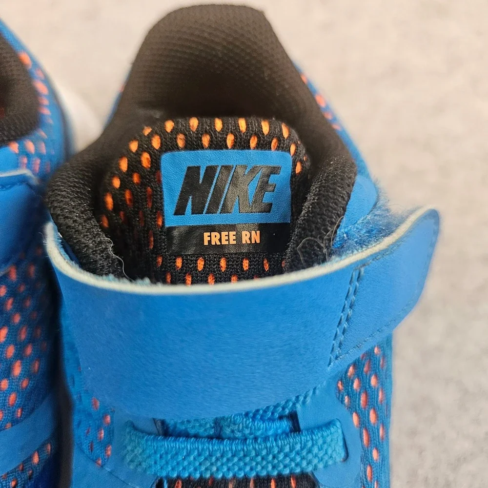 NIKE FREE RN TD |Toddler Shoes Size 5C Blue Orange Running Sneakers